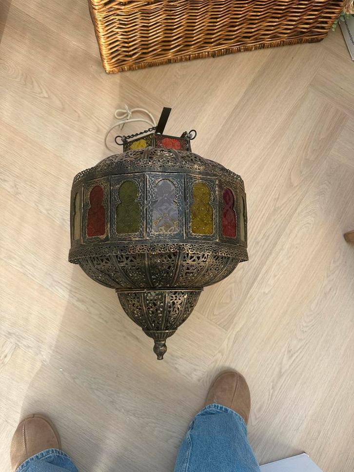 Oosterse Lamp - Xenos Stijl, Huis en Inrichting, Lampen | Hanglampen, Gebruikt, Minder dan 50 cm, Metaal, Ophalen of Verzenden