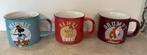 Drie Disney mokken, Ophalen of Verzenden, Mickey Mouse, Gebruikt, Servies