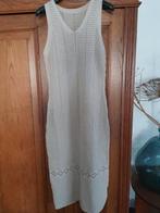Beige/taupe gehaakte lange jurk S/M, Ophalen of Verzenden, Nieuw, Beige, Onder de knie