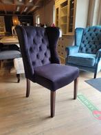 *VOORRAAD* 6 Landelijke Eetkamerstoelen Daisy Velvet Zwart, Nieuw, Ophalen of Verzenden, Stof, Vijf, Zes of meer stoelen