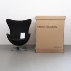 2 Fritz Hansen Egg Chair Zwart Nieuw in de doos, Huis en Inrichting, Fauteuils, Ophalen of Verzenden, Nieuw, Stof