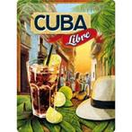 Cuba Libre rum cola relief reclamebord van metaal wandbord