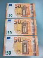 3x €50,00 biljet unc spanje V028d4 opeenvolgende nummers, Postzegels en Munten, Bankbiljetten | Europa | Eurobiljetten, Ophalen