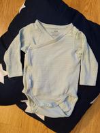 Zgan overslag romper maat 62 groene streep, Kinderen en Baby's, Babykleding | Maat 62, Nacht- of Onderkleding, Jongetje of Meisje