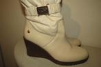 Ugg creme room kleur laarzen lak deel gevoerd deel band 40, Hoge laarzen, UGG, Overige kleuren, Verzenden