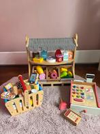 Houten Speelgoedwinkel met Kassa & Mini's, Ophalen, Zo goed als nieuw, Meubelstuk of Keukentje