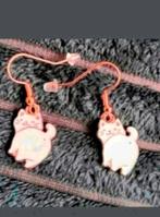 Oorbellen kat, Sieraden, Tassen en Uiterlijk, Oorbellen, Verzenden, Nieuw, Goud, Hangers