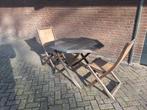 Hardhouten tuintafel 8 hoekig doorsnede 1 meter en 70 cm hoo, Ophalen, 4 zitplaatsen, Gebruikt, Hardhout