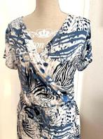 So Soire blauw/witte jurk maat 42[v], Kleding | Dames, Jurken, Blauw, Maat 42/44 (L), Ophalen of Verzenden, Zo goed als nieuw