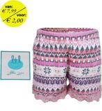 Little love kids short roze grijs wit 3/6 mnd - 62, Kinderen en Baby's, Babykleding | Maat 62, Nieuw, Meisje, Little love, Broekje