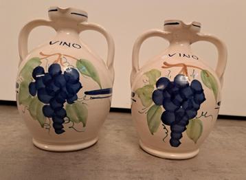 Vino Italiaanse handpainted schenkkan - 2 stuks beschikbaar voor biedingen