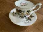 Kop en schotel Winter Duchess fine bone China England, Ophalen of Verzenden, Zo goed als nieuw, Kop en/of schotel