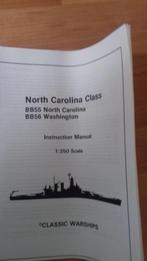Schaalmodel van USS North Carolina, 1/350, Classic Warships, Ophalen of Verzenden, Nieuw, 1:200 of kleiner, Overige merken