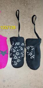 Zwarte kinder wanten wantjes handschoenen muts maat 122 128, Kinderen en Baby's, Ophalen of Verzenden, Zo goed als nieuw