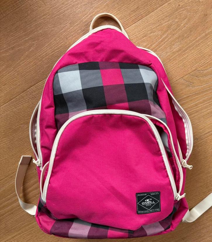 Roze O'Neill rugtas met laptopvak, Sieraden, Tassen en Uiterlijk, Tassen | Schooltassen, Zo goed als nieuw, Rugtas, Roze, Ophalen of Verzenden