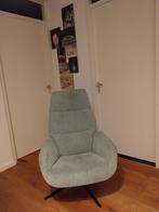 fauteuil + hocker, Huis en Inrichting, Ophalen, 75 tot 100 cm, Zo goed als nieuw, Metaal