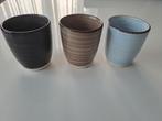 3 koffiemokjes Azur, Huis en Inrichting, Keuken | Servies, Ophalen of Verzenden, Zo goed als nieuw, Overige stijlen, Kop(pen) en/of Schotel(s)