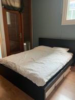 IKEA tweepersoons bed MALM, Huis en Inrichting, Slaapkamer | Bedden, Ophalen, Zwart, Tweepersoons, Zo goed als nieuw