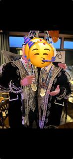 Carnavals prins en adjudant pak zwart met zilver, Ophalen of Verzenden, Zo goed als nieuw, Jongen