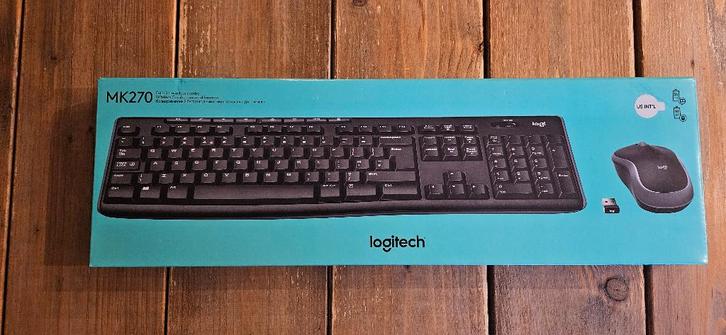 Logitech MK270 draadloos toetsenbord + muis, Computers en Software, Toetsenborden, Nieuw, Qwerty, Draadloos, Toetsenbord en muis-set