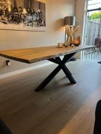 Massief eikenhouten tafel, Ophalen, Zo goed als nieuw, Vijf personen of meer, Rechthoekig