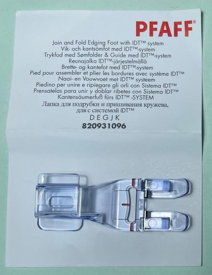 Naai- en vouwvoet Pfaff (origineel), Hobby en Vrije tijd, Naaimachines en Toebehoren, Nieuw, Toebehoren, Pfaff, Ophalen of Verzenden