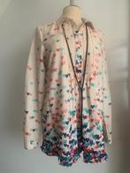 Twinset blouse lange mouw hartjes print beige blauw 38/M, Kleding | Dames, Blouses en Tunieken, Maat 38/40 (M), Twinset, Beige