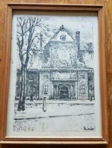 Litho Paul van Alff "Hofje van Nieuwkoop, Den Haag beschikbaar voor biedingen