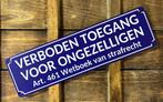 Verboden toegang ongezelligen reclamebord van metaal deco, Info@deconoord.nl, Deco Noord, Nieuw, Ophalen of Verzenden