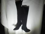 Zwarte boven knie Laarzen 70 cm Stiletto hakken van 9,5 cm, Hoge laarzen, Verzenden, Zwart, Nieuw