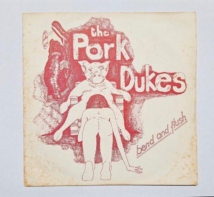 Vinyl 7" single The Pork Dukes - Bend And Flush, Cd's en Dvd's, Vinyl Singles, Gebruikt, Single, Rock en Metal, 7 inch, Ophalen of Verzenden