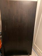 Uitschuifbare zwarte Ikea tafel, Huis en Inrichting, Tafels | Eettafels, Ophalen, Gebruikt, Rechthoekig, 50 tot 100 cm