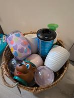 Mand met bekers en flessen, Diversen, Rommelmarktspullen, Ophalen