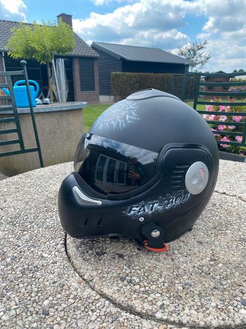 Roof boxer / boxxer custom airbrush harley davidson fat-bob, Motoren, Kleding | Motorhelmen, Heren, Systeemhelm, XL, Overige merken