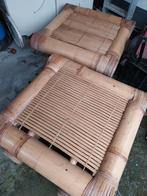 Bamboe bijzet tafels, Rond, Minder dan 55 cm, Zo goed als nieuw, Hout
