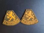 Twee mouwleeuwen Landmacht, emblemen, Verzamelen, Militaria | Algemeen, Ophalen of Verzenden, Landmacht, Nederland, Embleem of Badge