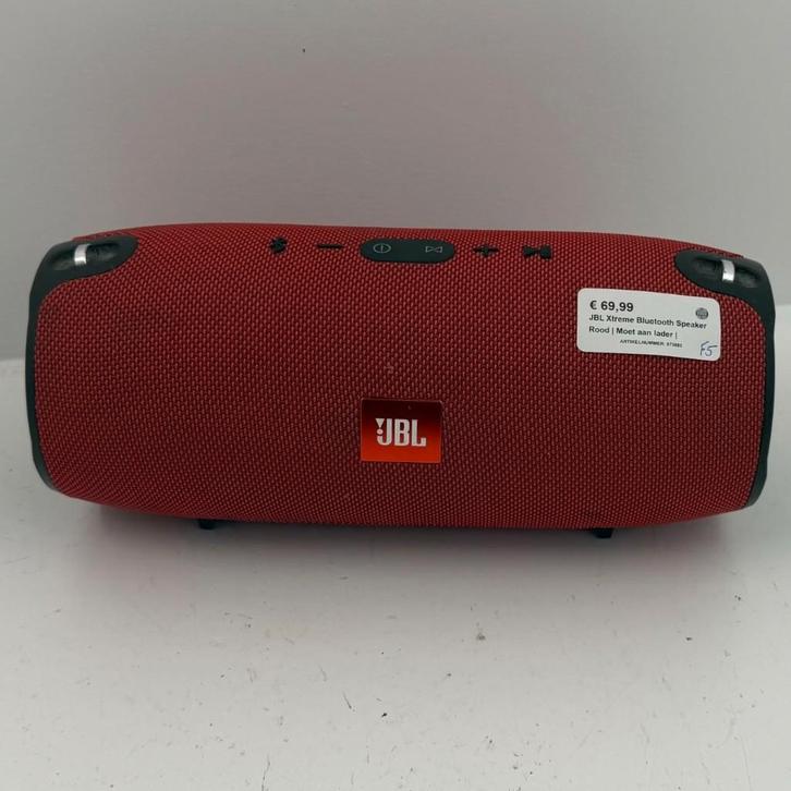 JBL Xtreme Bluetooth Speaker Rood | Moet aan lader |, Audio, Tv en Foto, Luidsprekers, Gebruikt, Overige typen, Minder dan 60 watt
