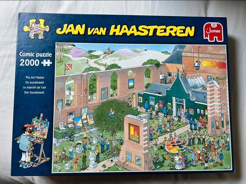 Kunstmarkt - Jan van Haasteren 2000 stukjes, Hobby en Vrije tijd, Denksport en Puzzels, Zo goed als nieuw, Meer dan 1500 stukjes