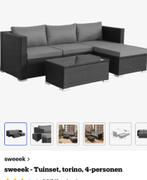 Tuinset kussens zitten er bij!, Tuin en Terras, Ophalen, Kunststof, 3 zitplaatsen, Zo goed als nieuw