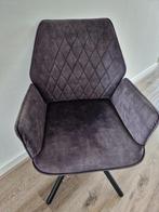 4 mooie eettafel stoelen velvet antraciet, Huis en Inrichting, Stoelen, Ophalen, Zo goed als nieuw, Metaal, Vier