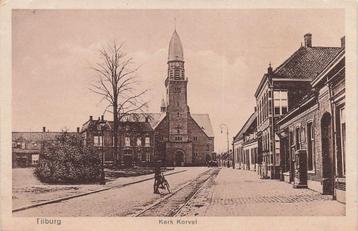 AZ137 Tilburg Kerk e.o. Korvel tram rails 1922 uitg. Roukes beschikbaar voor biedingen