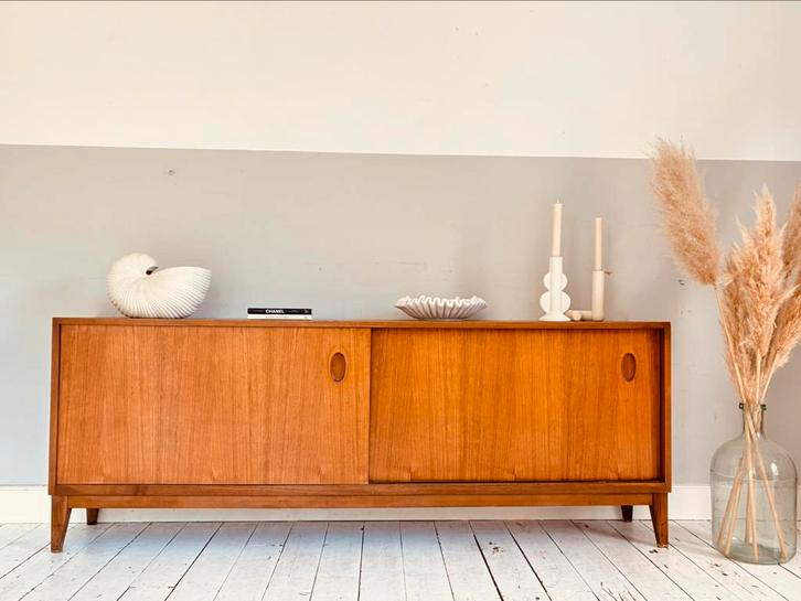 Vintage retro dressoir tv meubel kast mid century, Huis en Inrichting, Kasten | Dressoirs, Zo goed als nieuw, 25 tot 50 cm, Ophalen