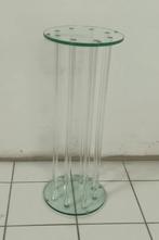 Glazen pied de stal / planten cq. bloemen tafeltje, Ophalen, Minder dan 55 cm, Rond, 60 cm of meer