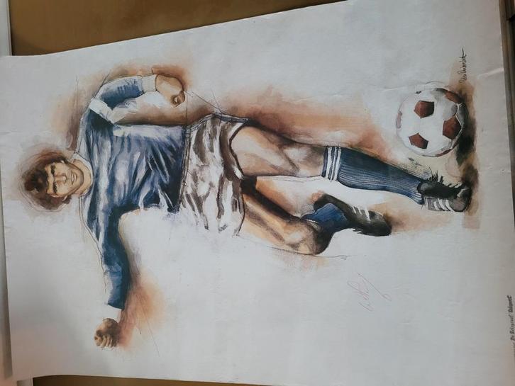 poster Willem van Hanegem, Verzamelen, Sportartikelen en Voetbal, Gebruikt, Poster, Plaatje of Sticker, Feyenoord, Ophalen of Verzenden