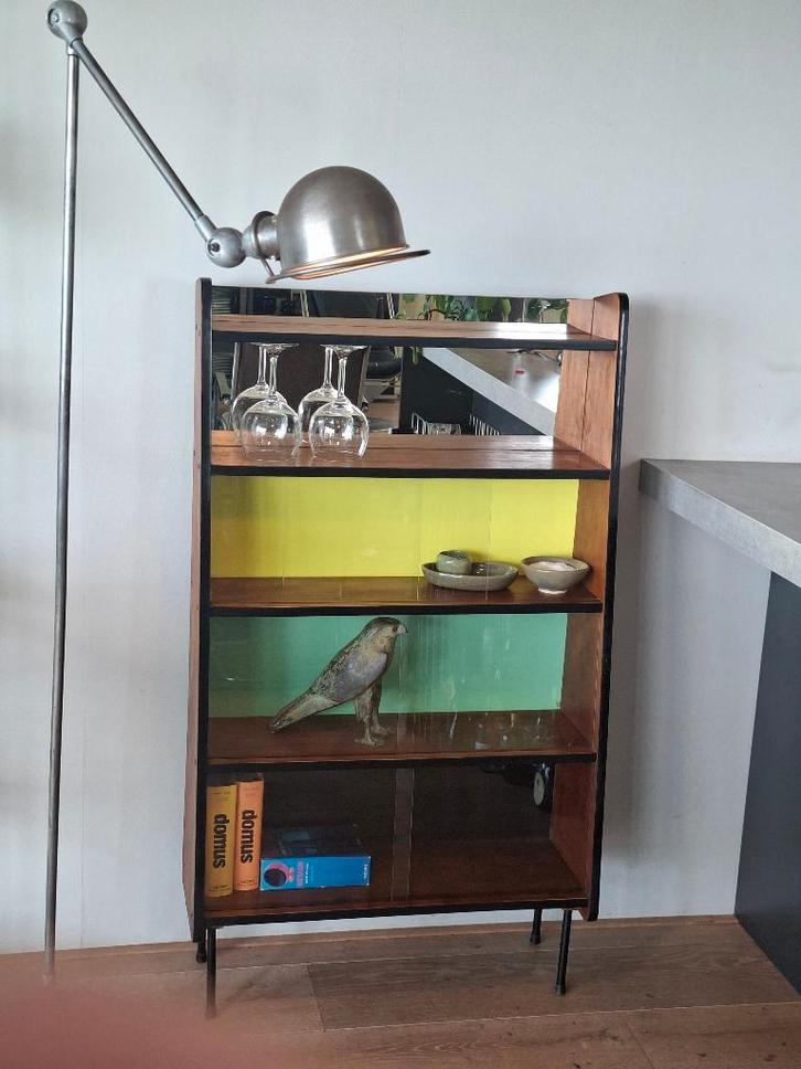 Vintage boekenkast of vitrinekast. Pierre Guariche (attrib), Huis en Inrichting, Kasten | Vitrinekasten, Gebruikt, 100 tot 150 cm
