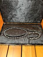 Originele Erzurum Oltu Taşı 925 Ayar Gümüş İşlemeli Tesbih, Zwart, Nieuw, Ophalen of Verzenden, Steen of Mineraal