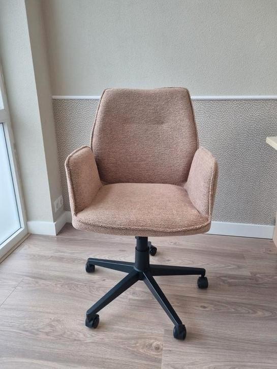 Nieuw in doos bureaustoel(en) Raffy caramelkleur met wielen, Huis en Inrichting, Bureaustoelen, Nieuw, Bureaustoel, Overige kleuren