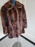 Vintage Dames Bontjas, Bruin, Maat 42/44 (L), Ophalen of Verzenden, Vintage