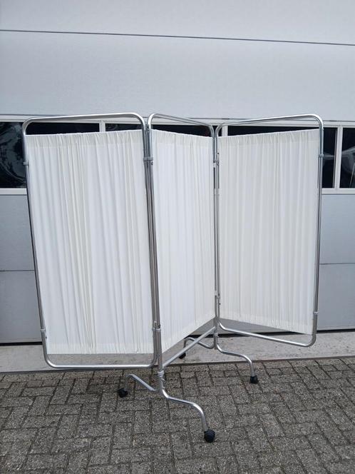 Verrijdbaar driedelig inklapbaar bedscherm , kamerscherm., Huis en Inrichting, Woonaccessoires | Kamerschermen, Zo goed als nieuw