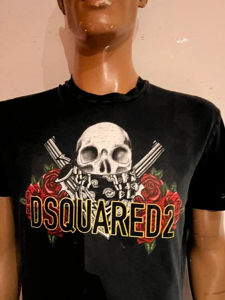 DSQUARED2 T-Shirt maat m origineel zgan, Kleding | Heren, T-shirts, Zo goed als nieuw, Maat 48/50 (M), Zwart, Ophalen of Verzenden